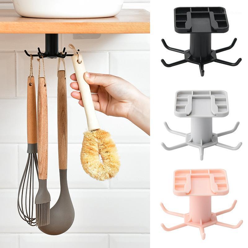 

Kitchen Rotate Storage Rack Cupboard Shelf Hanging Hook Organizer Closet Clothes Shelf Hanger Wardrobe Holder Kitchen1