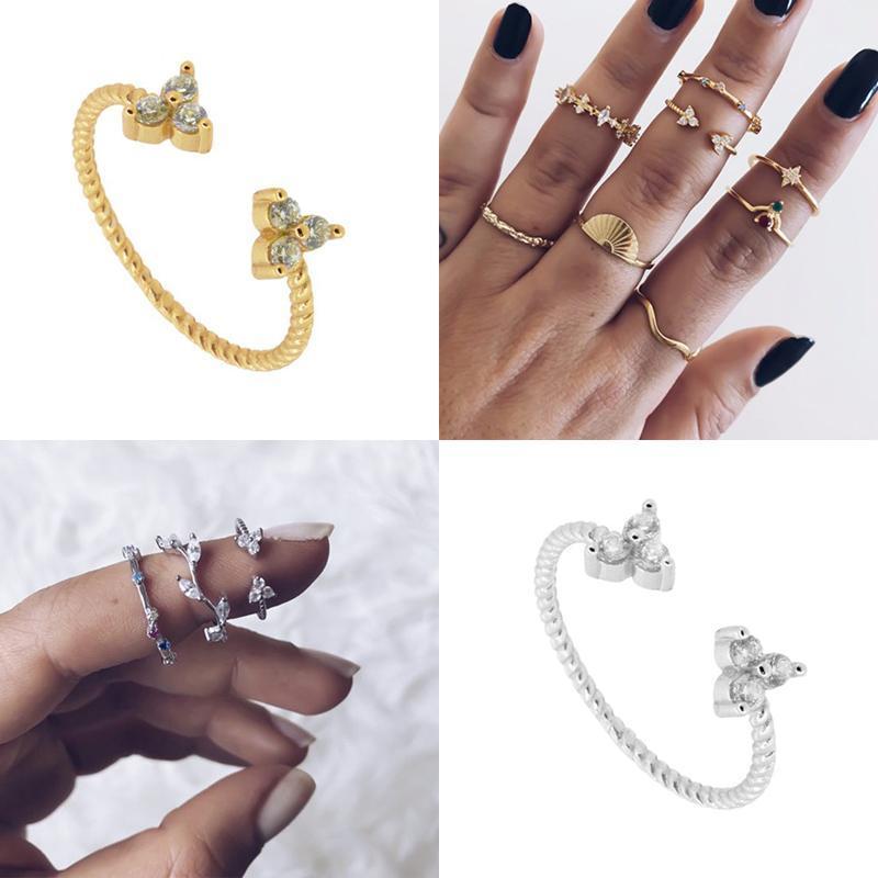 

925 Sterling Silver Adjustable Weave Pattern Open Ring Personalized Vintage Finger Rings For Women Gold Silver Punk Fine Jewelry1