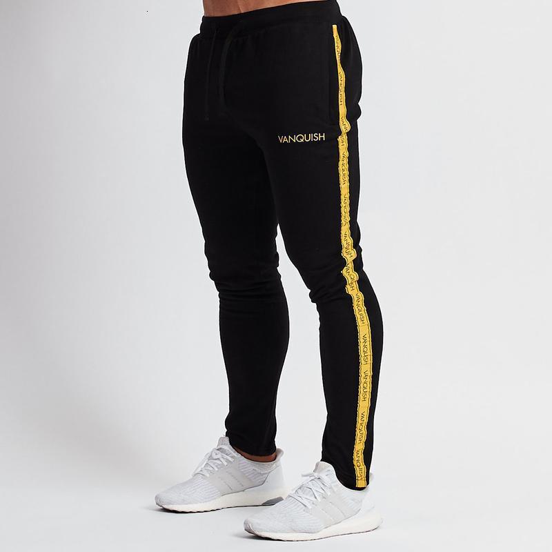 

New Striped Jogging Pants Men Running Sport Pants Bodybuilding Trouser Sweatpants Gym Fitness Training Sportswear Trackpants1, Black