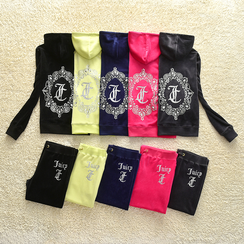 

From Sports Hoodies Long Sleeved Clothes and Pants Standard Fashion Women in Velvet Locked Suit Two Parts Set S-xxl Cnde, Color 2