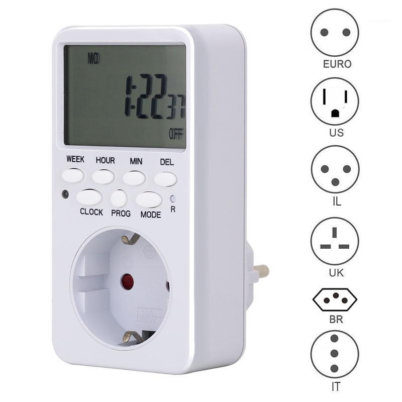 

EU Plug Electronic Digital Timer Switch Time Relay 230V Kitchen Timer 12/24 Hour Programmable Timing Socket Switch Controller1