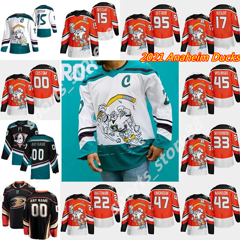 

Mighty Anaheim Ducks Jersey Hockey Ryan Getzlaf Jakob Silfverberg Henrique Kesler Rakell Teemu Selanne Paul Kariya Charlie Conway Bombay, Black;red