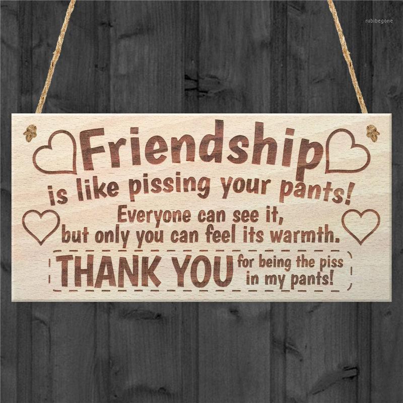 

20*10cm Rectangle Wooden Hanging Pendant New Year Party Children's Day Wall Door Friendship Ornament DIY Deco Message Pattern1