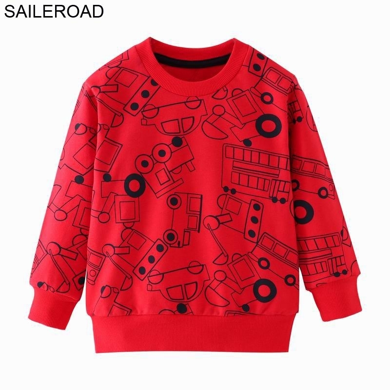 

SAILEROAD a Little Boy Long Sleeve Sweatshirts Vehicle Truck Car Kids Boys Tops Autumn Hoodies for Children Shirts 201127, 9036 same picture
