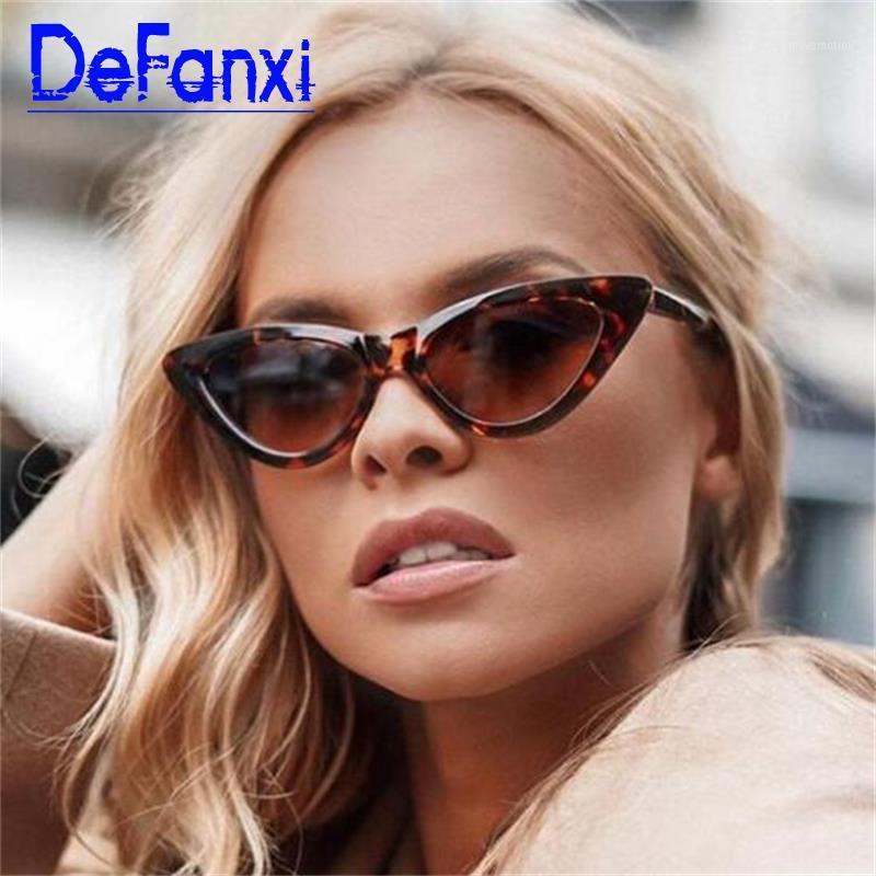 

2020 New Retro Fashion Sunglasses Women Transparent multicolor glasses Designer Vintage Cat Eye Triangle Sun Glasses UV4001
