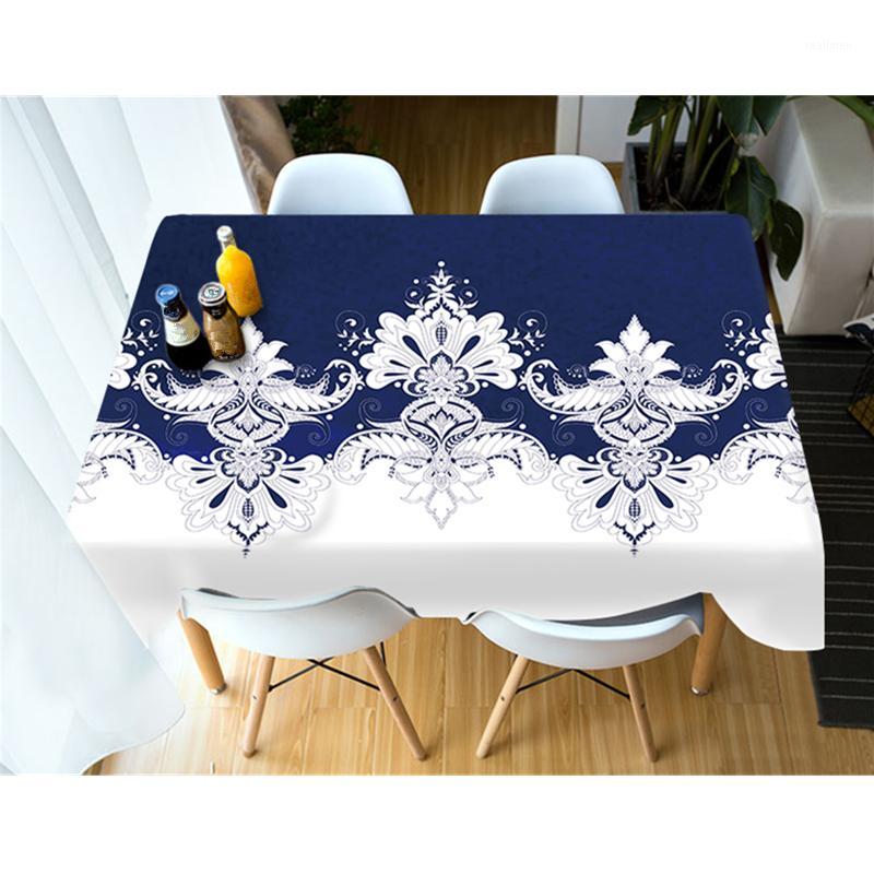 

Simple Style Floral National Pattern Tablecloth Waterproof Cloth Thicken Rectangular and Round Table Cloth for Wedding1