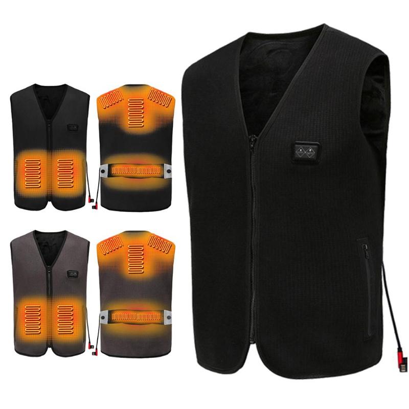

Heated Vest Intelligent Heating Vibration Warm Waist Heat Massage Vest Warm 3 Temperature Levels 2 Heating Pads Keep, Black