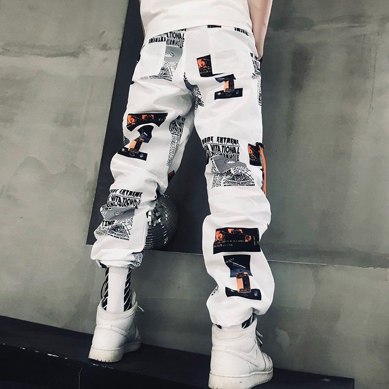 

2021 New Summer Women's Popular Instagram 9-minute Sports Thin Hiphop Feet Pants 3N7E, Black