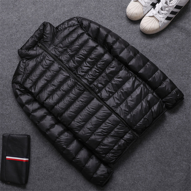 

Autumn Slim Men Hooded Big Size M-4XL Man Short Light Thin Long Sleeve Winter Clothes, Navy