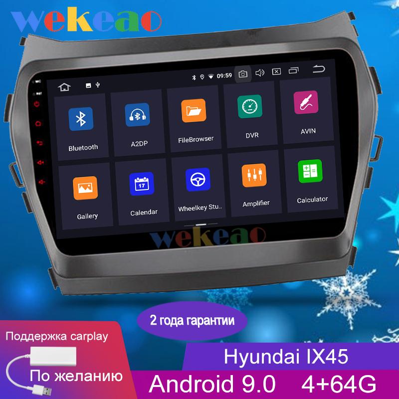 

Wekeao Touch Screen 9'' Android 9.0 Car Dvd Multimedia Player For IX45 Santa Fe Car Radio GPS Navigation 2021