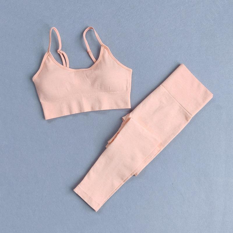 

High Waist Leggings Women Seamless Set Workout Women Yoga Sets Short Sleeve Crop Top Sports Pants Gym Clothing Jogging Suits, Brawhite