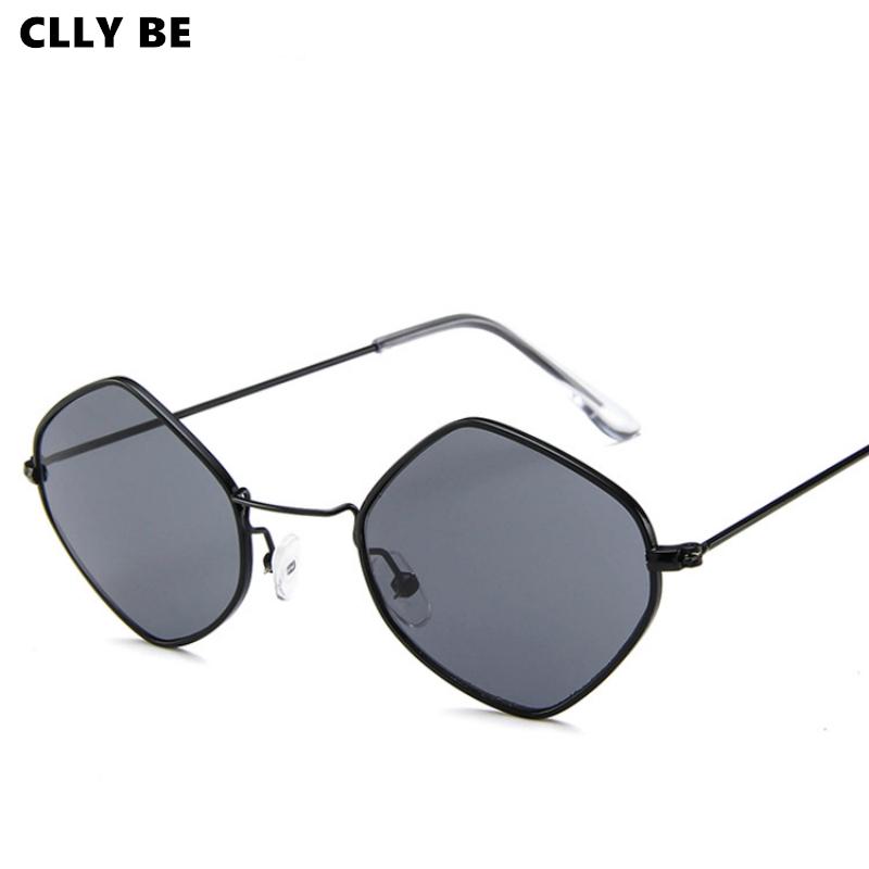 

Sunglasses Vintage Women Metal Frame Ocean Red Pink Clear Sun Glasses Men Small Cat Eye UV400