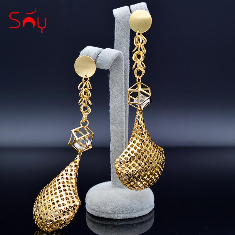 

Sunny Jewelry Trendy Jewelry Big Earrings For Women Long Drop Dangle Earrings Cubic Zirconia Arrow For Party Engagement