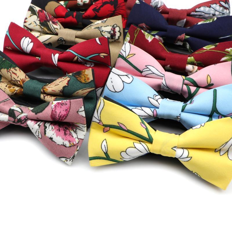

Neck Ties Fashion Floral Bow Polyester Colorful Bowtie Neckties For Men Wedding Party Business Butterfly Cravats1
