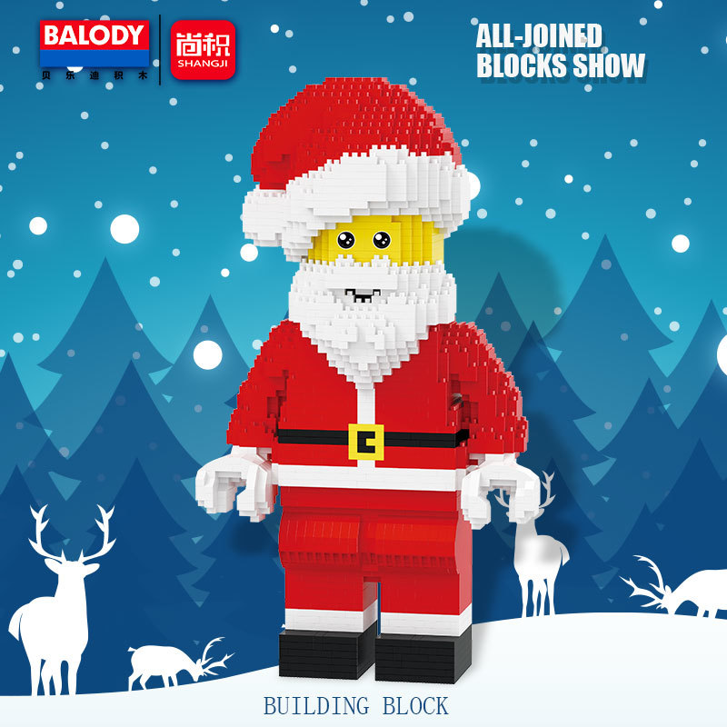 

Balody Small Diamond Building Blocks 1910pcs Santa Claus Action Figures Building Bricks DIY Assembly Christmas Gifts For Kid Toy C1115