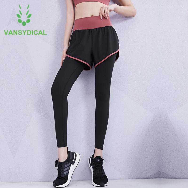 

Vansydical Womens Yoga Pants High Waist 2 in 1 Gym Running Tights Squat-Proof Outdoor Fitness Workout Jogging Sports Leggings, Fbk20184