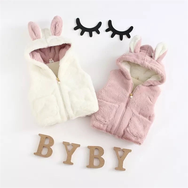 

NEW Fashion Casual Cute Winter Girls Baby Coat Children's Vest,Hooded Kids Vest For Autumn Winter,Warm Comfortable Vest Girls 201106, Pink