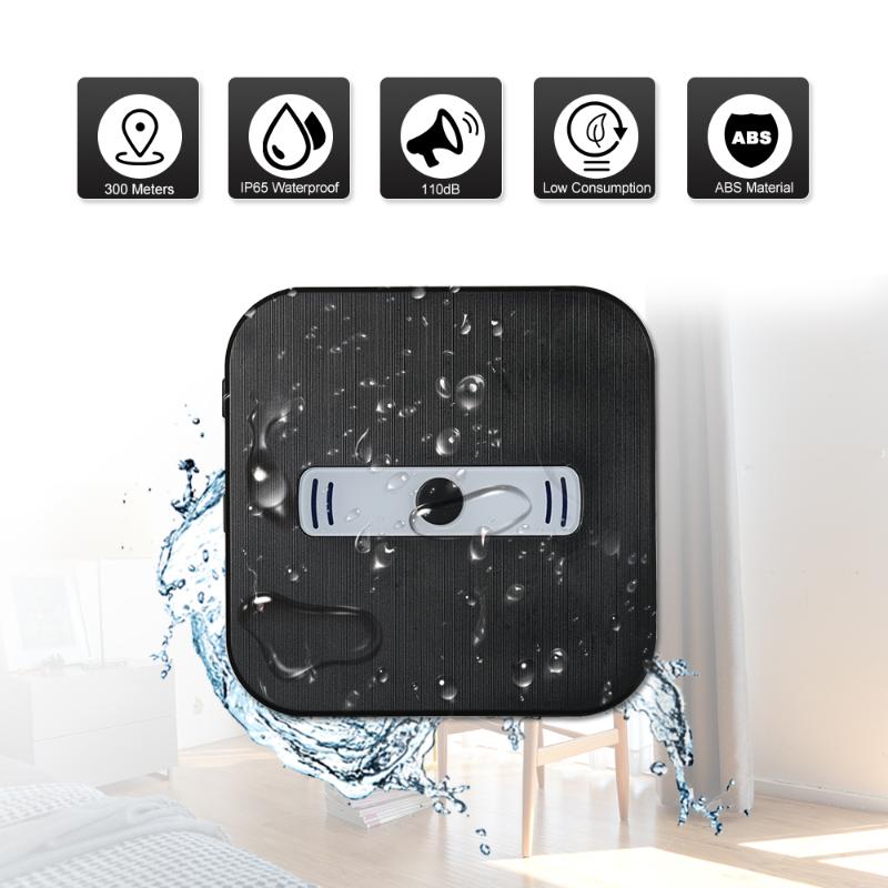 

Wireless Plug-in Doorbell Chime With LED Compatible with Visual Doorbell WiFi Wireless App Voice Tips Waterproof