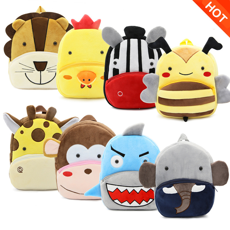 

Children SchoolBag Plush Cute Toy Baby Backpack Boy Gril Kids Backpacks play bag Cartoon Bookbag Kindergarten Toys Gifts School Bags