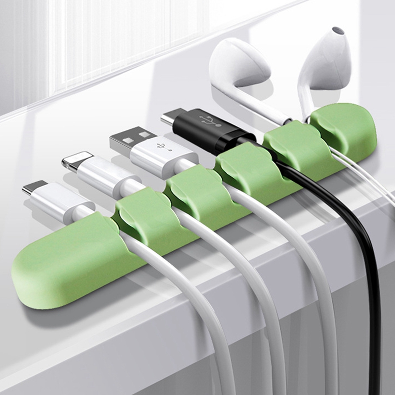 

5 Slots Cable Organizer USB Cord Winder Management Clips Holder 3M Glue For Phone Charging Cord Cable Data Line Earphone Mouse Organizer