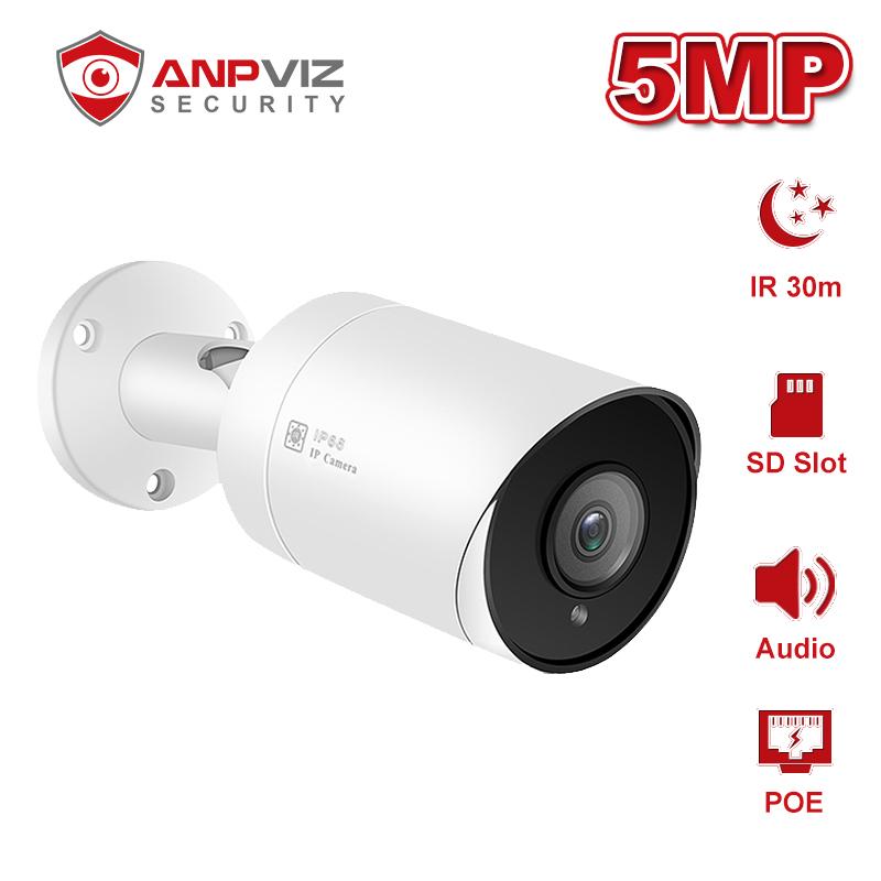 

Anpviz POE IP Camera 5MP With Audio SD Card Slot Outdoor IP Camera IR 30m IP66 ONVIF H.265 P2P