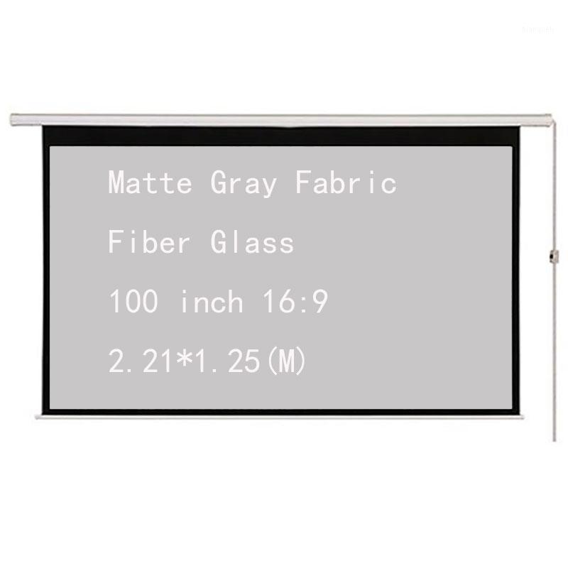 

Thinyou 100inch 16:9 Electric Motorized Projector Screen Matte Gray Fabric Fiber Glass with Remote for Home Theater Movie Office1