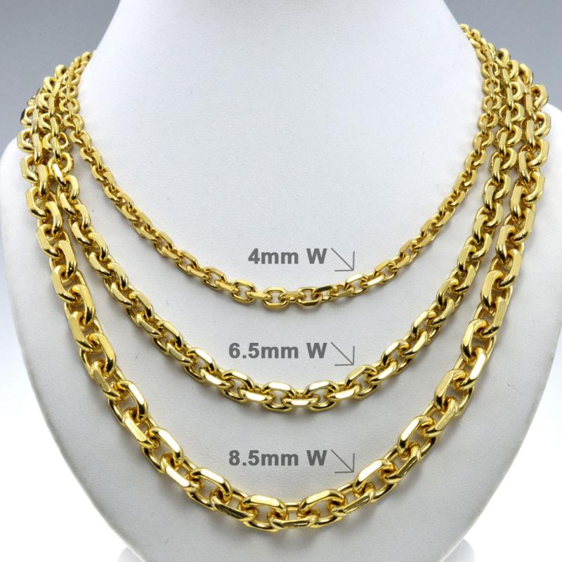 

Men trendy chains necklace n248