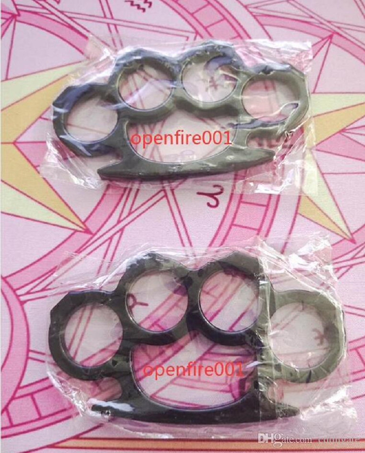 

10PCS Silver and Black Thin Steel Brass knuckle dusters,Self Defense Personal Security Women's and Men's self-defense Pendant Fitn7485