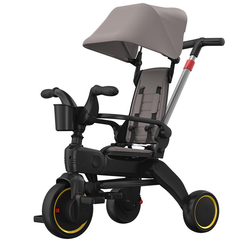 

Child Foldable Tricyle Bike Baby Collapsible 1-6 Year Old Bike Multi-function Pushable Reclining Kid Stroller Trike
