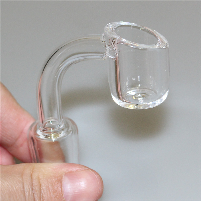 

Smoke 4mm thick quartz banger 90 Degree domeless nail with 10mm 14mm18mm male female clear joint smoking Tool for Hookah pipe