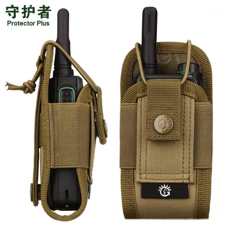 

Multifunctional walkie-talkie bag Molle tactical walkie-talkie bag camouflage accessory outdoor sports waist package1, Black