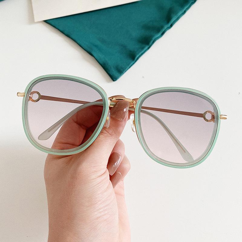 

Sunglasses 2021 Fashion Vintage Round Women Brand Designer Cute Gradient Sun Glasses Female Show Color Shades UV400