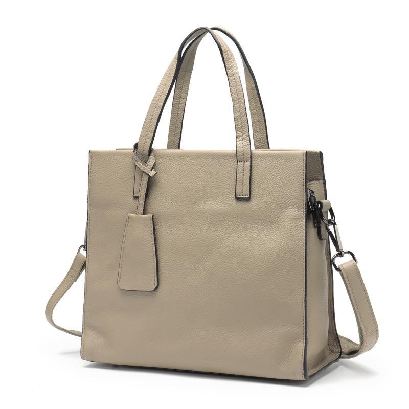 

Ladies Top-handle Bags Soft Genuine Leather Handbag Purses Elegant Women's Black Working Shoulder Bags
