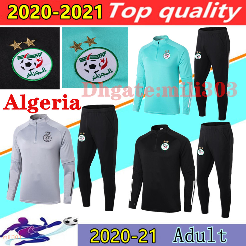 

2020 2021 Algeria men soccer training suit Chandal 20 21 MAHREZ FEGHOULI maillot de foot Survetement algeria football tracksuit jogging