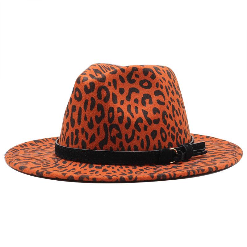 

Women Men Wool Fedora Hat With Leather Ribbon Gentleman Elegant Lady Winter Autumn Wide Brim Jazz Panama Cap, Army green