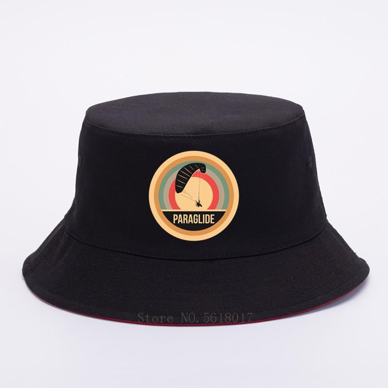 

Cloches Retro Vintage Paragliding Gift For Paragliders Bucket Hats Street Style Harajuku Fisherman Cap Ladies Summer Sun Hat Boy Girl1, Black