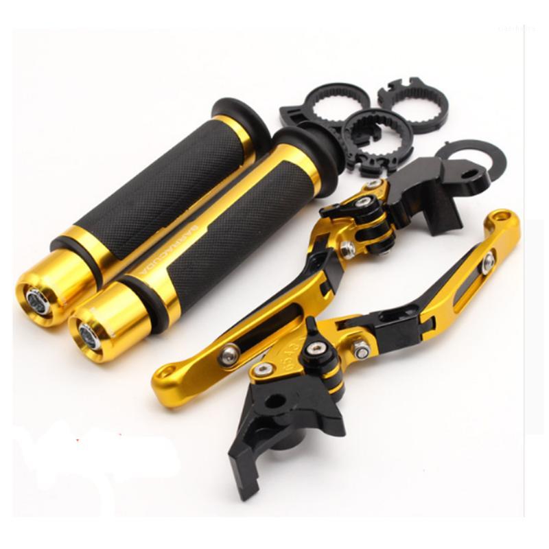

Motorcycle Adjustable Folding Brake Clutch Levers Handlebar Hand Grips For YZF R6 2005-20161