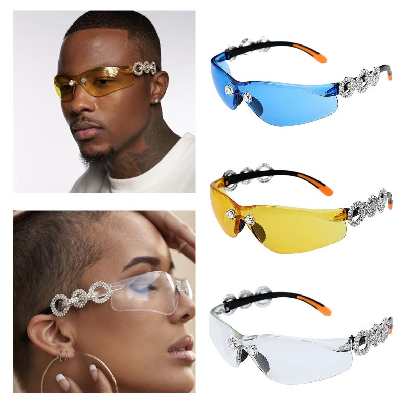 

Frameless Crystal Sunglasses PC Sun Glasses Sport Party Supplies