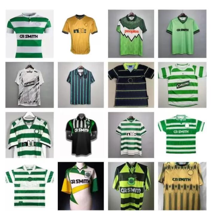

Retro Celts Larsson Soccer Jerseys 84 86 87 88 91 95 96 97 98 99 00 02 Celtic BRATTBAKK Classic Vintage old calssical Shirt football uniforms, 89/91