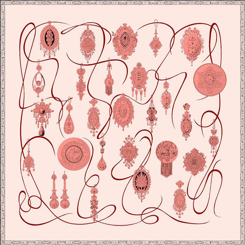 

Fashion Print 100% Silk Scarf for Women Spring Fashion Scarves Wraps Shawl 86*86cm