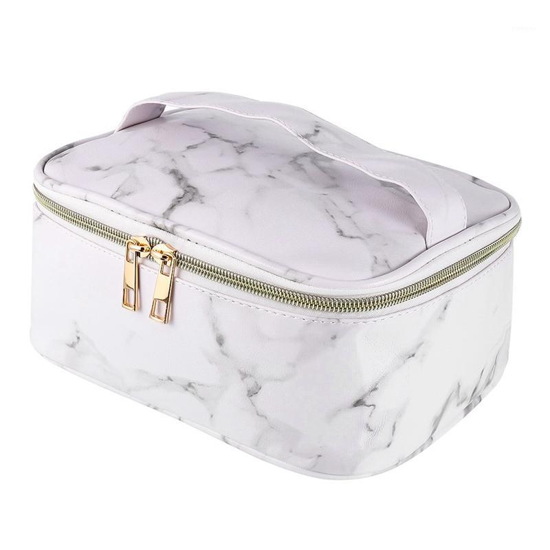 

Cosmetic Bag Makeup Case Storage Large Capacity Portable Toiletry Bag Organizer Travel For Women Waterproof Marble Suitcase1, 1pc