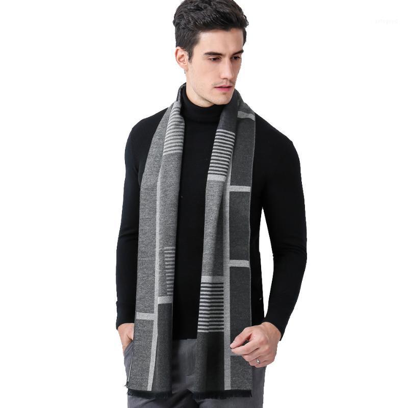

Scarves 2021 Warm Winter Men Cashmere Scarf Casual Patchwork Foulard Wraps Designer Long Soft Shawl Male Business Bufandas1
