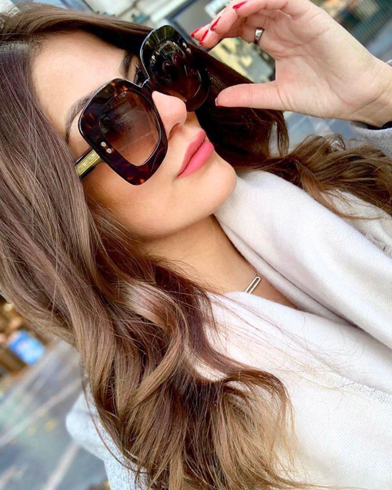 

Sunglasses Fashion Rice Nail Big Frame Ladies Glasses CP Ferrule High Quality Trendy Hemming