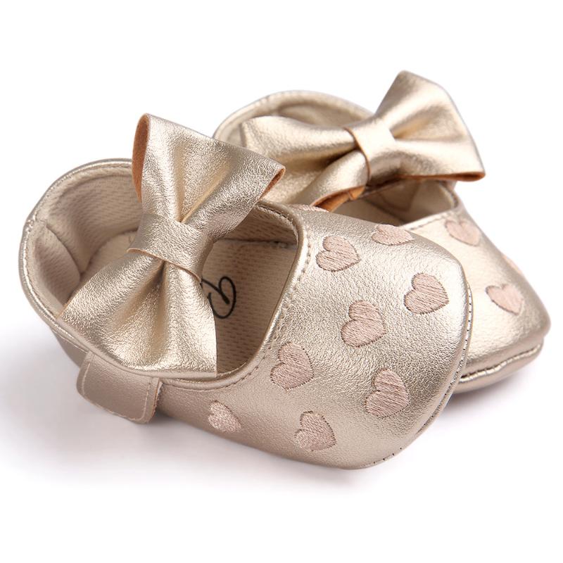 

TELOTUNY baby girl shoes Bowknot Anti-slip Soft Sole newborn shoes A802 14, Pink