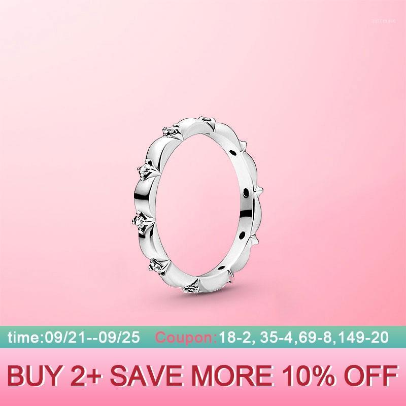 

High Quality 925 Sterling Silver Flower Petals Band Finger Ring For Women Original Brand Jewelry Gift For Wife Girlfriend1