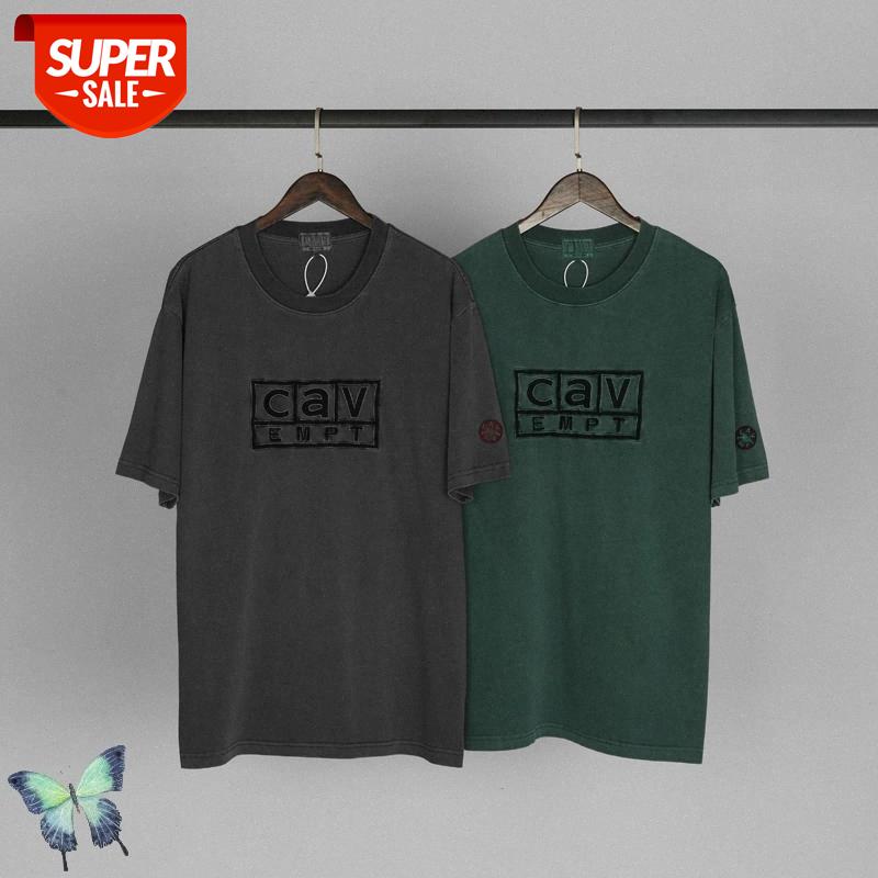

Summer CAV EMPT Washed Batik Embroidery T-shirt Men Women High Quality Distressed T Shirt CAV EMPT Classic Washed T-shirts #ng4v, White;black