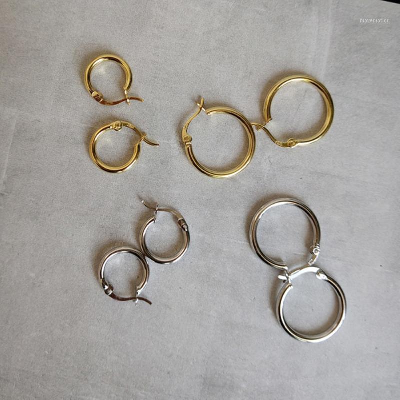 

Real 18k Yellow Gold Plain Round Tiny Hoop Earrings Solid 925 Sterling Silver Hoops Gold Latch Back Hoop1