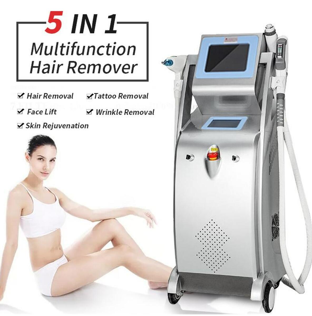 

500000 shoots 5 in 1 IPL laser RF face lifting Laser OPT tattoo acne pigment wrinkle vascular remove skin rejuvenation machine