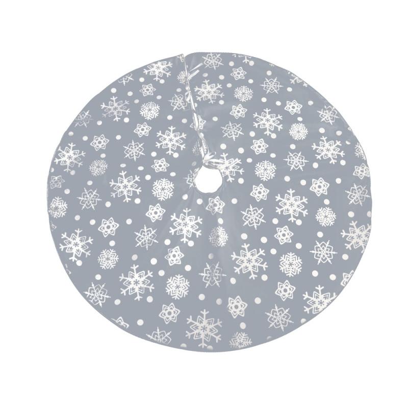 

Snowflake Christmas Tree Skirts Non-woven Fabric Home Festival Floor Decor Large Size Christmas Decorations For Home