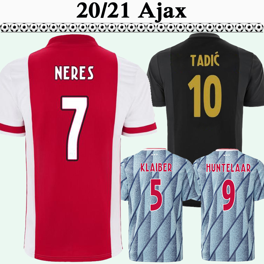 

20 21 Ajax TADIC Mens Soccer Jerseys NERES HUNTELAAR KLAASSEN Home Red Away 3rd Black Football Shirt KLAIBER MARTINEZ Short Sleeve Uniforms, Qm153 2021 home no patch